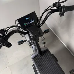 Міський електровелосипед EVOBIKE Nova S 500W з пасажирським сидінням, поворотниками, корзиною та дисплеєм, 48V 12Ah (економний, до 40 км/год), графітові-сірого кольору  - мініатюра 12