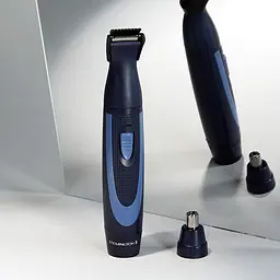 Набір дорожній Remington Travel Kit, для бороди, вусів, носа та вух, насадок-3, чохол, гребінець, пінцет, кусачки, ножиці, сталь, чорно-синій - мініатюра 8