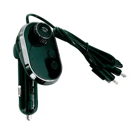 Bluetooth трансміттер з кабелем Type-C/MicroUSB/Lightning "Car Q15" Чорно-серий, fm модулятор для авто (ST) - мініатюра 8