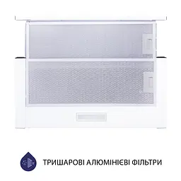 Витяжка телескопічна MINOLA HTL 5714 WH 1100 LED - мініатюра 3