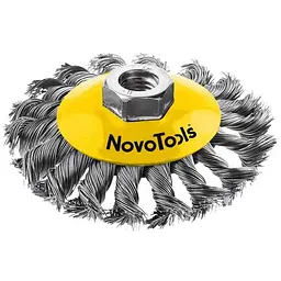 Щітка NovoTools конусоподібна 125мм плетений дріт