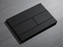 Панель змиву Koer KT-0603-05 240x160x10mm пластикова, кнопка лінійна KR5320, Чорний матовий - мініатюра 2