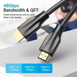 Кабель мультимедійний HDMI M to HDMI M 10.0m 8K60Hz black Vention (AANBL) - мініатюра 2
