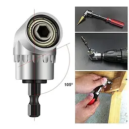 Кутовий адаптер магнітний Semi Magnetic Angle Adapter 105° насадка 1/4 сталевий для шуруповерта/дриля - мініатюра 3