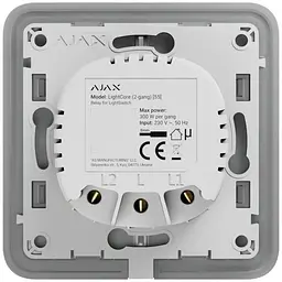 Розумний вимикач Ajax LightCore (2-gang) (LightCore(2-gang))