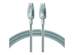 Кабель USB Type-C BASEUS Type-C/Type-C 100W 1m (E0420700) блакитно-зелений