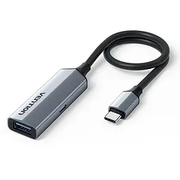 Адаптер Vention USB-C > USB-A 3.2 Gen 2 + PD 100W 10 Гбіт/с OTG 0.15 м Gray (CCAHB)