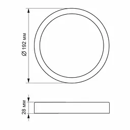 Світильник накладний Videx LED 18W 5000K Black круглий  (VL-DLRS-185B) - мініатюра 3