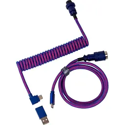 Кабель Keychron Type-A/Type-C Premium Coiled Aviator Cable-Angled Purpule (CAB3_KEYCHRON) - мініатюра 1