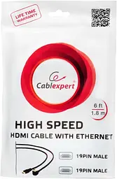 Кабель Cablexpert HDMI - HDMI 1.8m v1.4 (CC-HDMI4L-6) - мініатюра 4