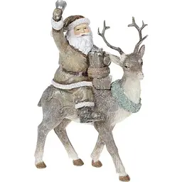 Декоративна статуетка "Санта на Олені" Bona 16х9х22,5 см dec0008551 - мініатюра 2