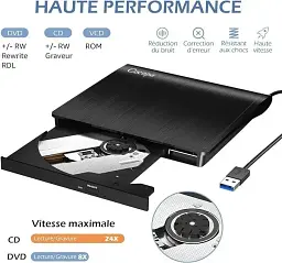 Зовнішні оптичні приводи Cocopa External DVD/CD Drive BT638 CD-DVD ноутбука - мініатюра 3