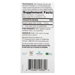 Амінокислота Enzymedica Apple Cider Vinegar, 60 капсул vit0003885 - мініатюра 3
