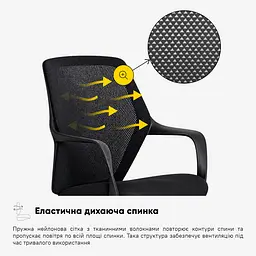 Комплект крісел Mealux Arco Black 2 шт. (HF-B10 F/B-X2) - мініатюра 5