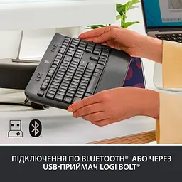 Клавіатура Logitech Signature K650 USB/Bluetooth UA Graphite (920-010945) - мініатюра 4