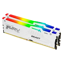Оперативна пам'ять Kingston Fury 64GB (2x32GB) DDR5 5600 MHz Beast White RGB (ex.HyperX) (KF556C36BWEAK2-64) - мініатюра 2