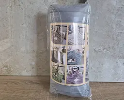 Плед-покривало Koloco королівський шарпей 1-149 смужка 4 см 200х230 блакитний - мініатюра 6