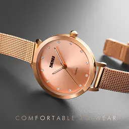 Наручний годинник жіночий Skmei 1291 Rose Gold, 1291RG (15937) - мініатюра 3