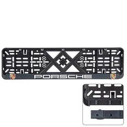 Рамка номера Porsche клямка 3D напис Хромований / Поліпропілен гнучкий морозостійкий - мініатюра 6