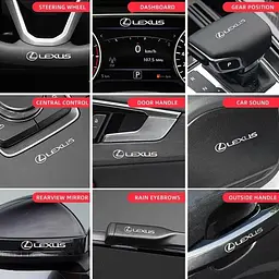 Наклейка з логотипом Lexus метал, на клейкій стрічці 1шт (універсальна) - мініатюра 3