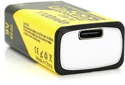 Акумулятор крона 6F22 LiitoKala 1100mAh заряджається uab-Type C (Li-9V) - мініатюра 4