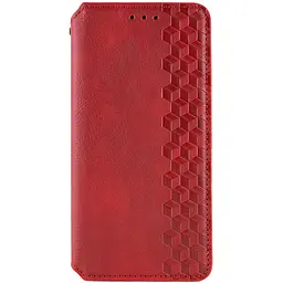 Шкіряний чохол-книжка GETMAN Cubic (PU) для Xiaomi Poco F5 Pro Червоний