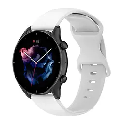 Браслет Eight для Samsung Galaxy Watch 6 Classic 43mm 6 Classic 47mm - білий ширина кріплення 20мм силікон Watchbands (W40-8WB64476512) - мініатюра 5