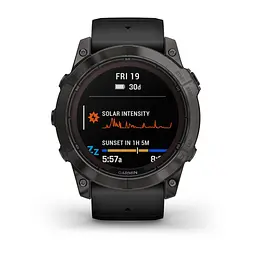 Смарт-годинник Garmin Fenix 7X Pro Sapphire Solar Edition Carbon Gray DLC Titanium with Black Band [010-02778-10] [86520] - мініатюра 3