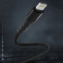 Кабель Aspor A192 USB – Lightning 2.4A/1м- чорний - мініатюра 3