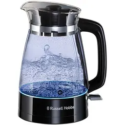 Електрочайник Russell HobbsHourglass 1.7 л скло підсвічування чорно-сріблястий kuh0015373