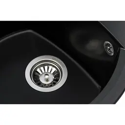 Мийка кухонна GRANADO RONDA black shine з сифоном (470*490mm.) (gr2201) - мініатюра 3
