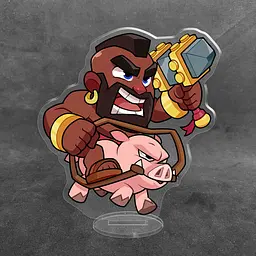 Акрилова колекційна фігурка Чібі Chibi Аніме: Clash of Clans, Clash Royale Вершник на кабані (Hog Rider) 10 см - мініатюра 2