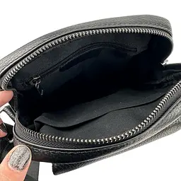 Чоловічий месенджер із м'якої шкіри Tiding Bag 1639A чорний - мініатюра 2