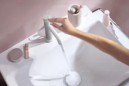 Змішувач для умивальника Hansgrohe Tecturis S CoolStart EcoSmart+ з тягою Pop-up matt white 73314700 - мініатюра 2