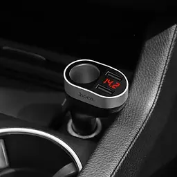 Адаптер автомобільний Hoco Regal with LCD Z29 2USB - мініатюра 3