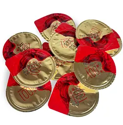 Ультратонкі презервативи з пролонгуючим ефектом Olo Red Gold, 1 шт в упаковці Olo Olo Red Gold пролонгуючі 101843 - мініатюра 4