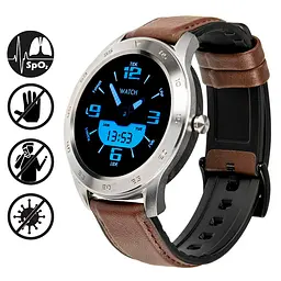 Смарт-годинник Gelius Pro GP-L3 (URBAN WAVE 2020) (IP68) Silver/Dark Brown - мініатюра 2