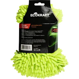 Щітка рукавиця для миття автомобіля Макарони EcoKraft ARM12 15x22 см (6900514220717) - мініатюра 2