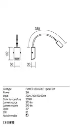 Бра Redo HELLO AP LED 3W SN (5.1.2) 01-1195 - мініатюра 3
