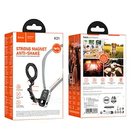 Кріплення на шию HOCO K31 Campo magnetic neck-hanging holder Чорний Сірий - мініатюра 2