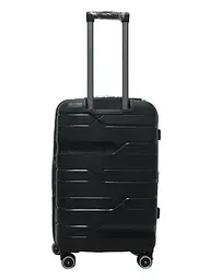 Валіза середня M поліпропілен Milano bag 0306 65×42×28см 56л Чорний - мініатюра 3