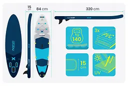 Надувна SUP дошка Neo-Sport Aquasurf 320 см (170206) - мініатюра 9
