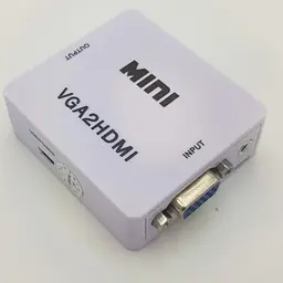 Конвертер адаптер з VGA в HDMI перехідник перетворювач 1080P відео та аудіо UKC білий - мініатюра 9