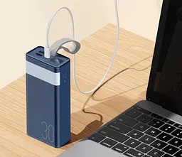 Зовнішній акумулятор Remax Chinen RPP-320 30000 mAh 22.5W синій - мініатюра 4