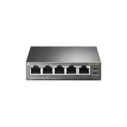 Комутатор TP-LINK TL-SF1005P, 5x10/100Mb/s, 4xPoE 56W, пластиковий корпус, некерований