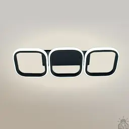 Смарт люстра керована світлодіодна CUBES 40 Вт 520x170x85 мм Чорна ESLLSE