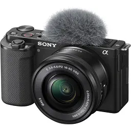 Компактний фотоапарат із змінним об'єктивом Sony ZV-E10 kit (16-50mm) Black (ILCZVE10LB.CEC)