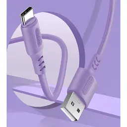 Дата кабель USB 2.0 AM to USB-C 1.0m soft silicone violet ColorWay (CW-CBUC044-PU) - мініатюра 4