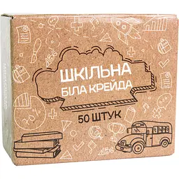 Крейда Strateg Шкільна біла 50 шт. (50133)