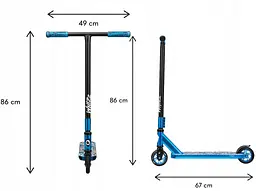 Труковий самокат Lionelo Whizz Blue Cobalt - мініатюра 8